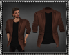 Brown Blazer Black Shirt