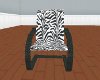 zebra skin cuddle chair