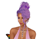 Purple Hair with flower