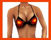 Orange skull bikini top