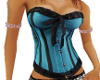 blue & black corset top