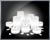 t~ White Candles &Petals