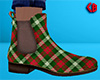 Christmas Plaid Boots M