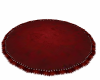 burgandy round rug