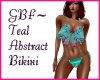 GBF~Teal Abstract Bikini