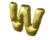 Letter W Golden Balloon