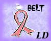 Pink Ribbon Pearl Belt
