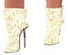 gold glitter boots