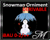 Snowman Orniment Blue