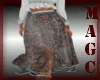 Brown boho designed skir