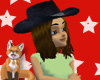 Cowgirl hat brown hair