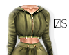 I│Zipped Hoodie Khaki