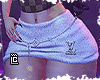 Fur Skirt White LV