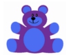 Teddy Bear purple*blue