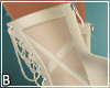 Cream Lace Boots