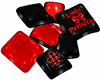 Red/Blk Poseless Pillows