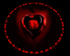 Red Rose Glass Heart