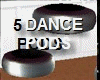 5 rotatingdance pods set