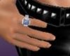 Blue sapphire star ring