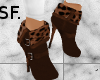 SF. Brown leopard boots