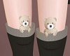 teddy socks black