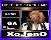 HIDEF RED STREK HAIR