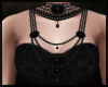 M Black Beaded Necklace