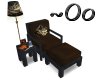~Oo Brown Leather Chaise