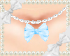 BabyBlue Bow Necklace
