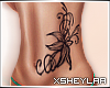 $ Flower Belly Tattoo