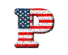 (1) American Flag "P"