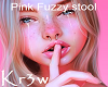 Pink Fuzzy Stool