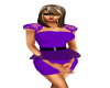 purple belt dress,