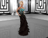 Blue and Black Gown