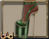 Maya Gold Green Heels