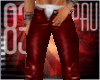 *P* leather red pants