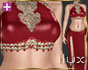 Two Piece Flower  Red