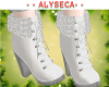 Aly! Fur Booties White
