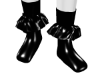 Ruffled Latex Booties