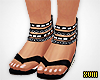 ! Beaded Sandals Black