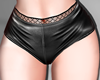 A| Leather basic shorts