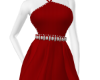 *B* Red Jeweled Gown