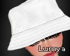 White bucket hat