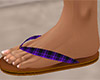 Purple Flip Flop Plaid F