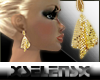 SLN Gold fabric earrings