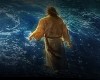 Jesus on water Backdrop