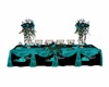 Teal/Black Head Table