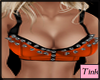 orange biker bra