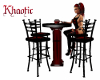 Black and red PVC table