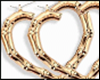 Heart Gold Hoops